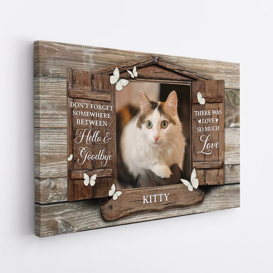 1036CUS2 Personalized Canvas Gifts Memorial Cat Lovers