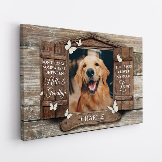 1036CUS2 Personalized Canvas Gifts Memorial Dog Lovers