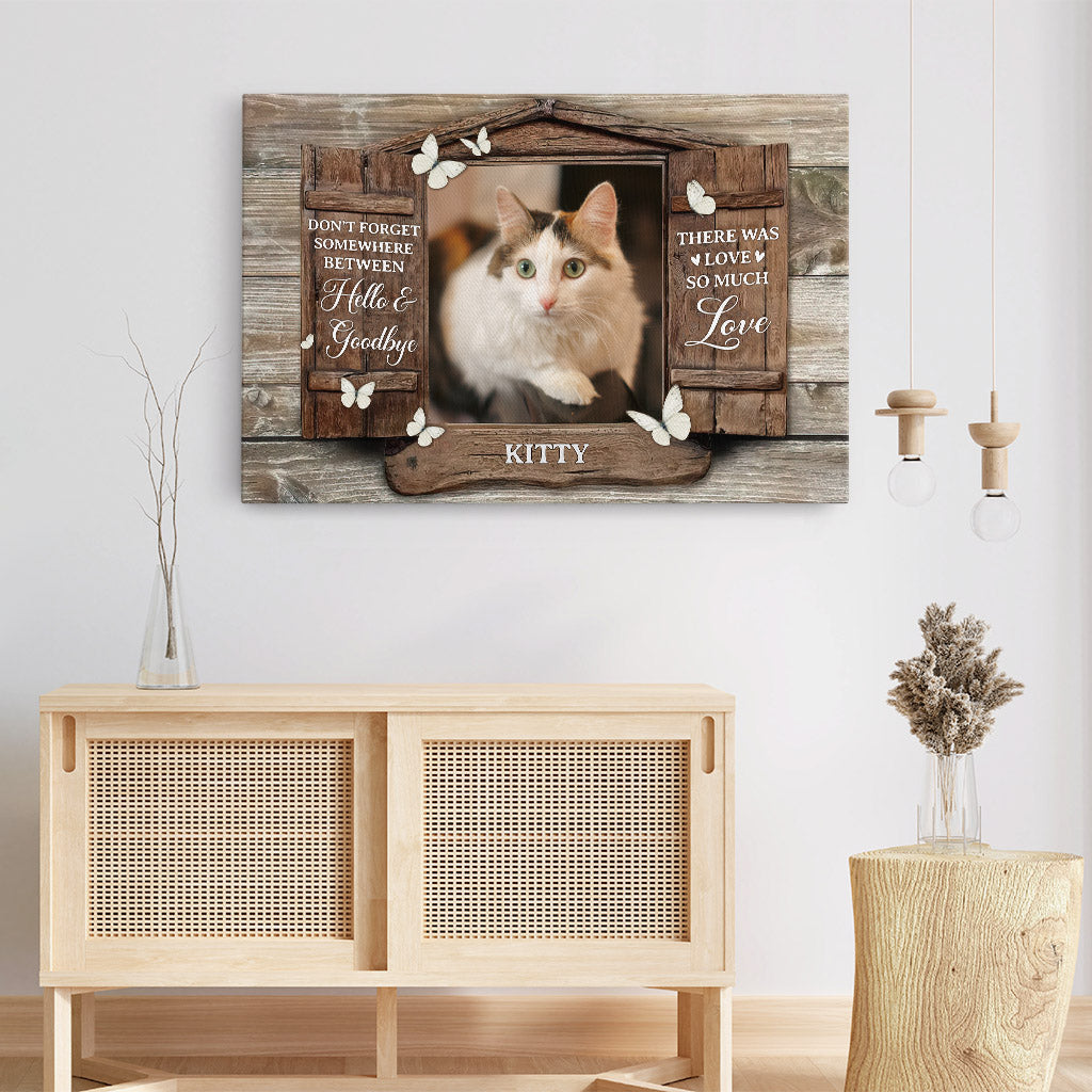 1036CUS3 Personalized Canvas Gifts Memorial Cat Lovers