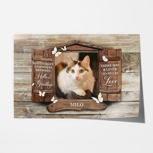 1036SUS1 Personalized poster Gifts Hello Goodbye Cat Lovers Copy