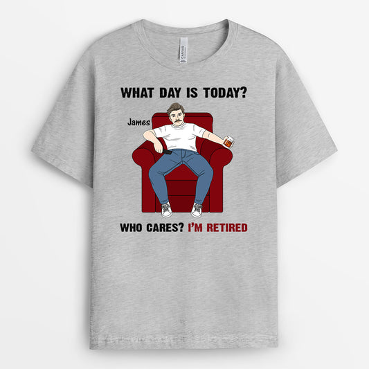 1039AUS2 Personalized T shirts Gifts Retirement Grandpa Dad