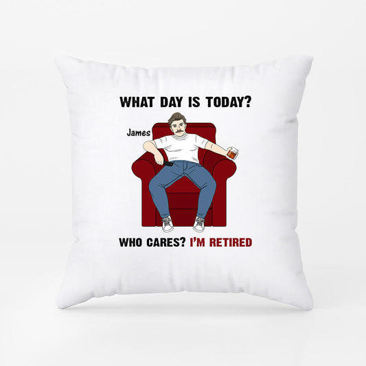 1039PUS2 Personalized Pillows Gifts Retirement Grandpa Dad
