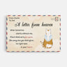 Personalized A Letter From Cat Heaven Canvas