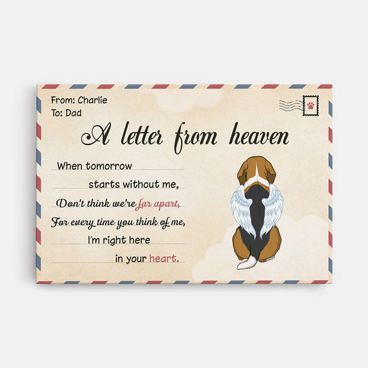 1042CUS1 Personalized Canvas Gifts Letter Dog Lovers
