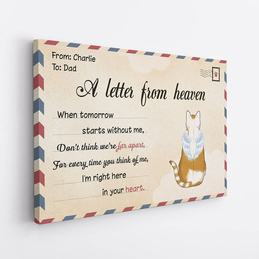 1042CUS2 Personalized Canvas Gifts Letter Cat Lovers