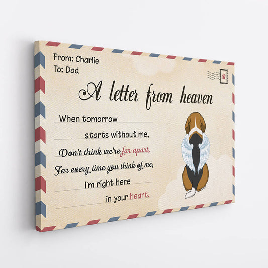 1042CUS2 Personalized Canvas Gifts Letter Dog Lovers