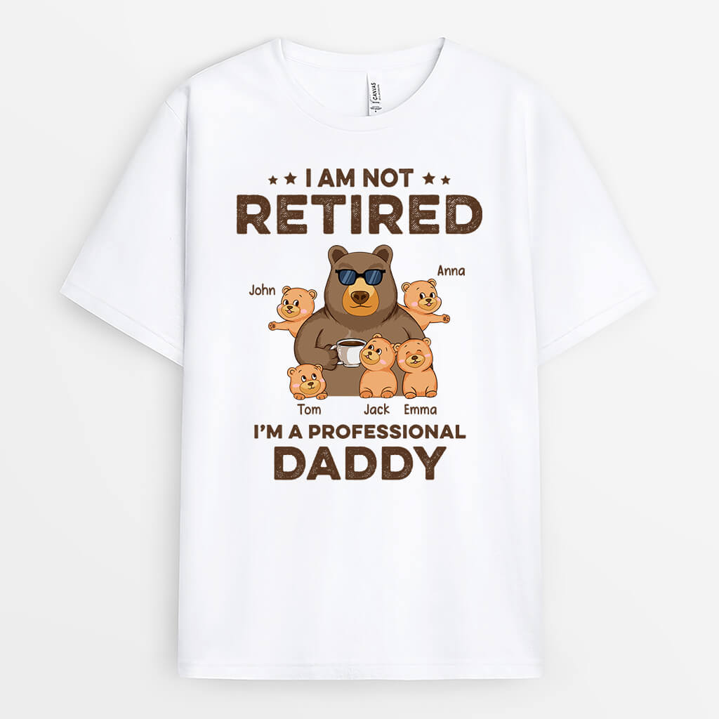 1044AUS2 personalized i am not retired im a professional grandad t shirt