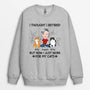 1046WUS1 Personalized Sweatshirt Gifts Retirement Cat Cat Lovers