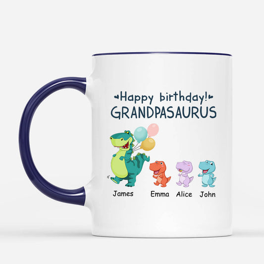 1050AUS2 Personalized Mugs Gifts Birthday Dinosaur Grandpa Dad