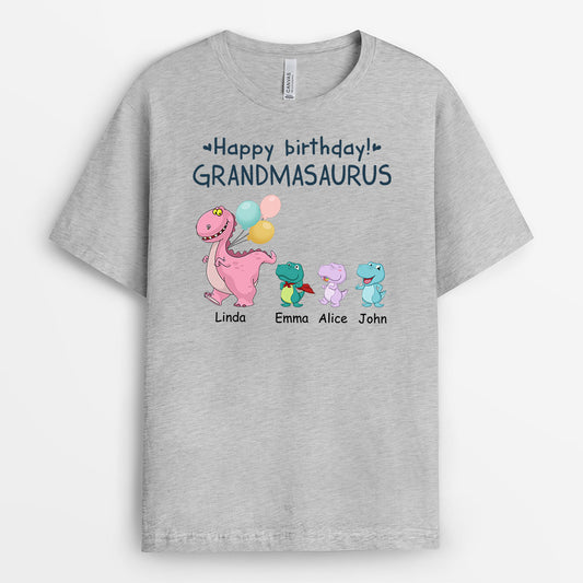 1050AUS2 Personalized T shirts Gifts Birthday Dinosaur Grandma Mom