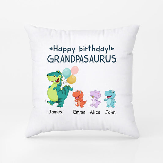 1050PUS1 Personalized Pillows Gifts Birthday Dinosaur Grandpa Dad