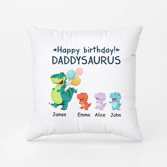 1050PUS2 Personalized Pillows Gifts Birthday Dinosaur Grandpa Dad