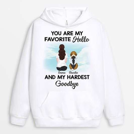 1052HUS2 Personalized Hoodie Gifts Memorial Dog Lovers