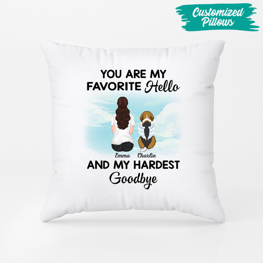 1052PUS2 Personalized Pillows Gifts Memorial Dog Lovers