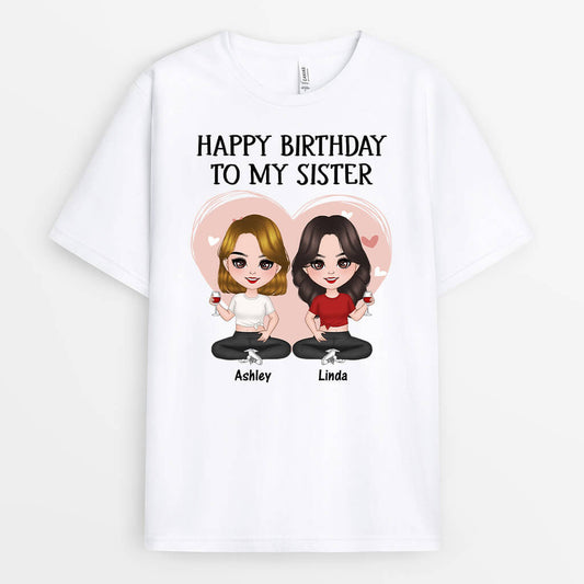 1055AUS1 Personalized T Shirts Gifts Birthday Sister
