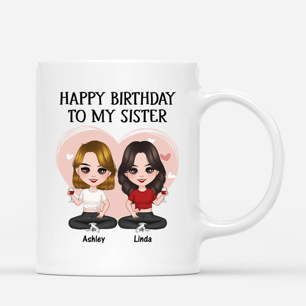 1055MUS1 Personalized Mugs Gifts Birthday Sister