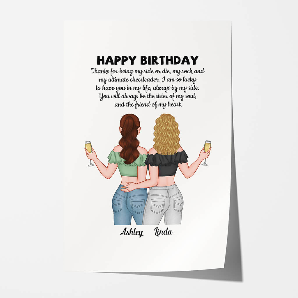 1056SUS1 Personalized Posters Gifts Birthday Sister