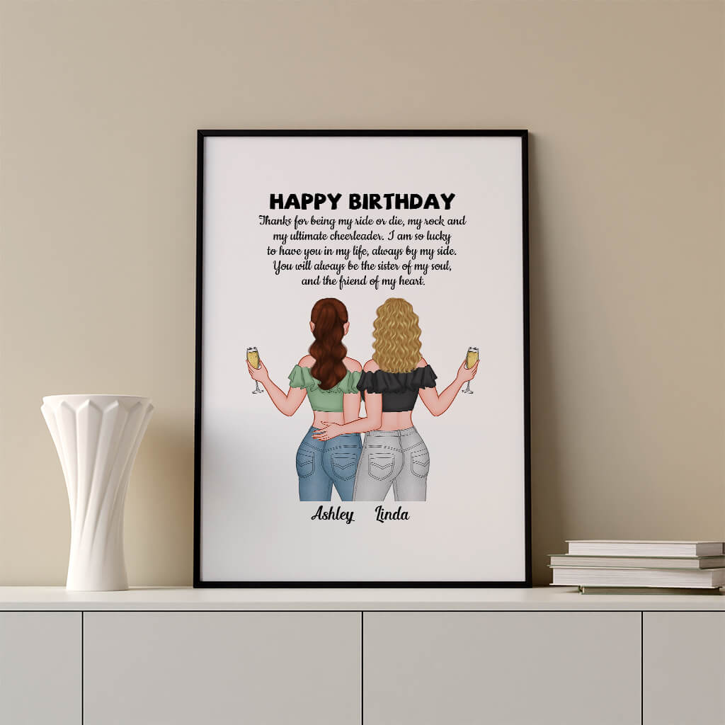 1056SUS3 Personalized Posters Gifts Birthday Sister
