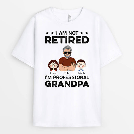 1057AUS1 Personalized T shirts Gifts Retired Grandad