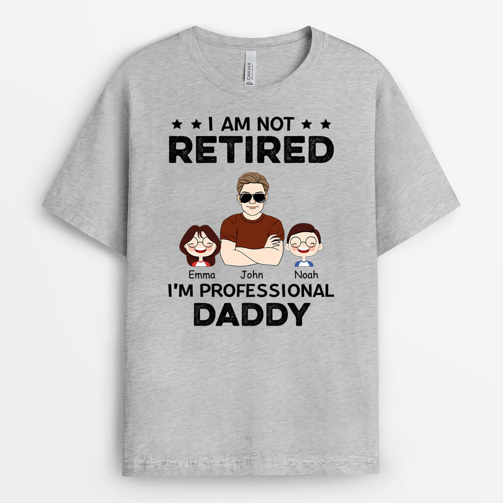 1057AUS2 Personalized T shirts Gifts Retired Grandad