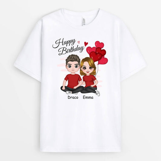 1058AUS2 Personalized T Shirts Gifts Birthday Couple Husband Boyfriend