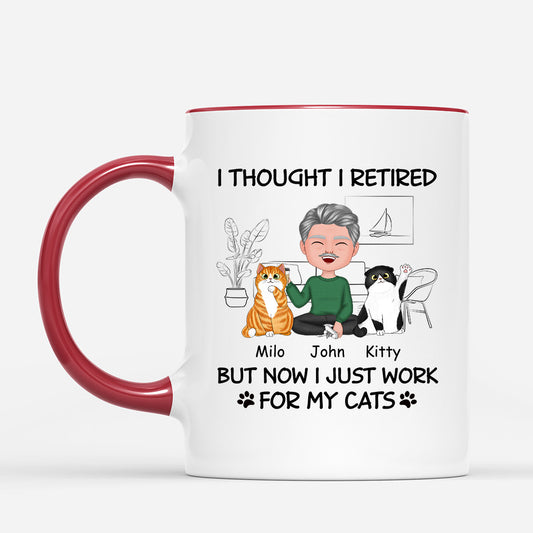 1060MUS2 Personalized Mugs Gifts Retired Cat Cat Lovers