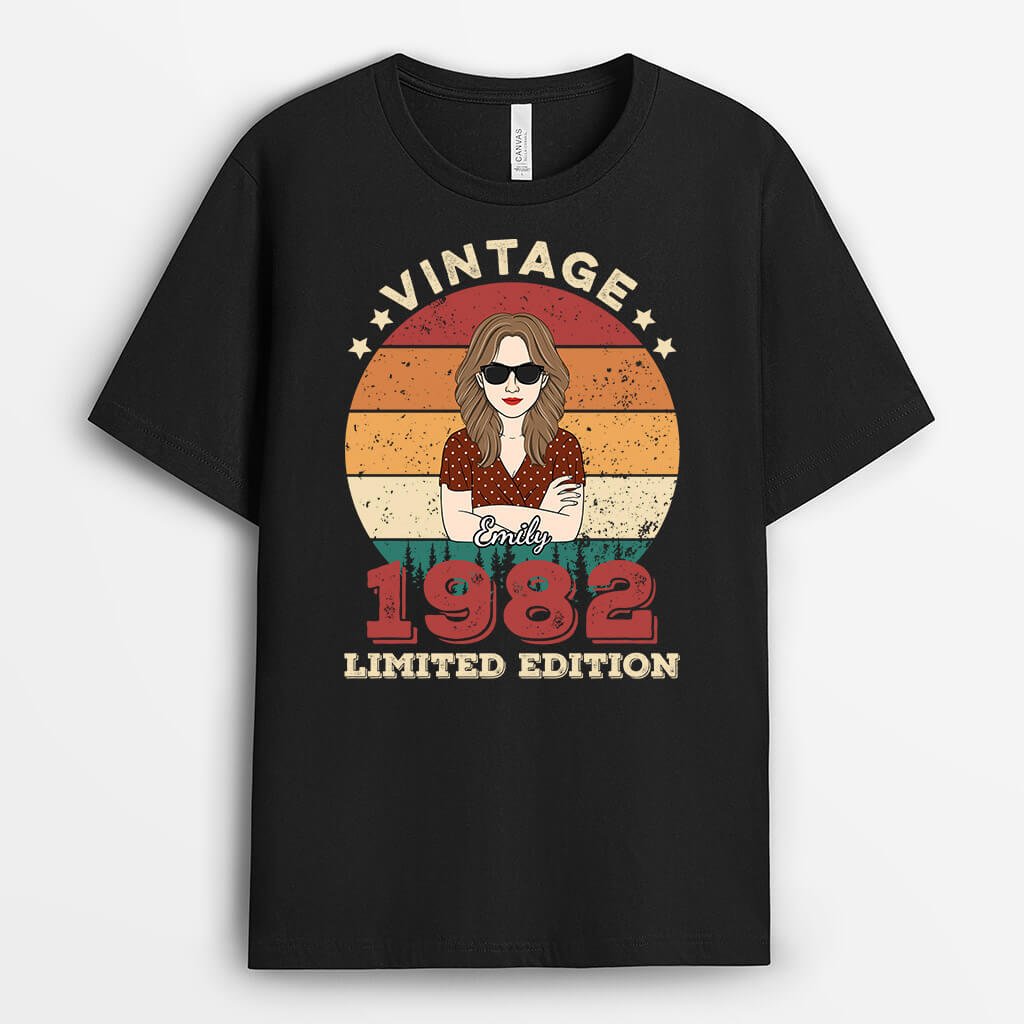 1063AUS1 Personalized T Shirts Gifts Vintage Birthday Her