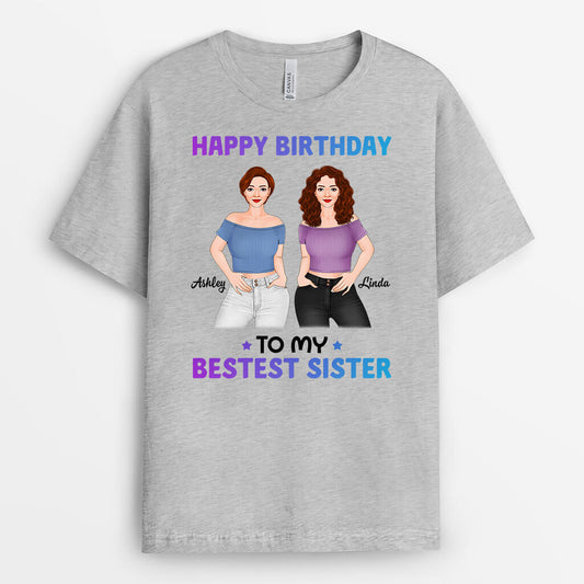 1068AUS1 Personalized T Shirts Gifts Birthday Sister