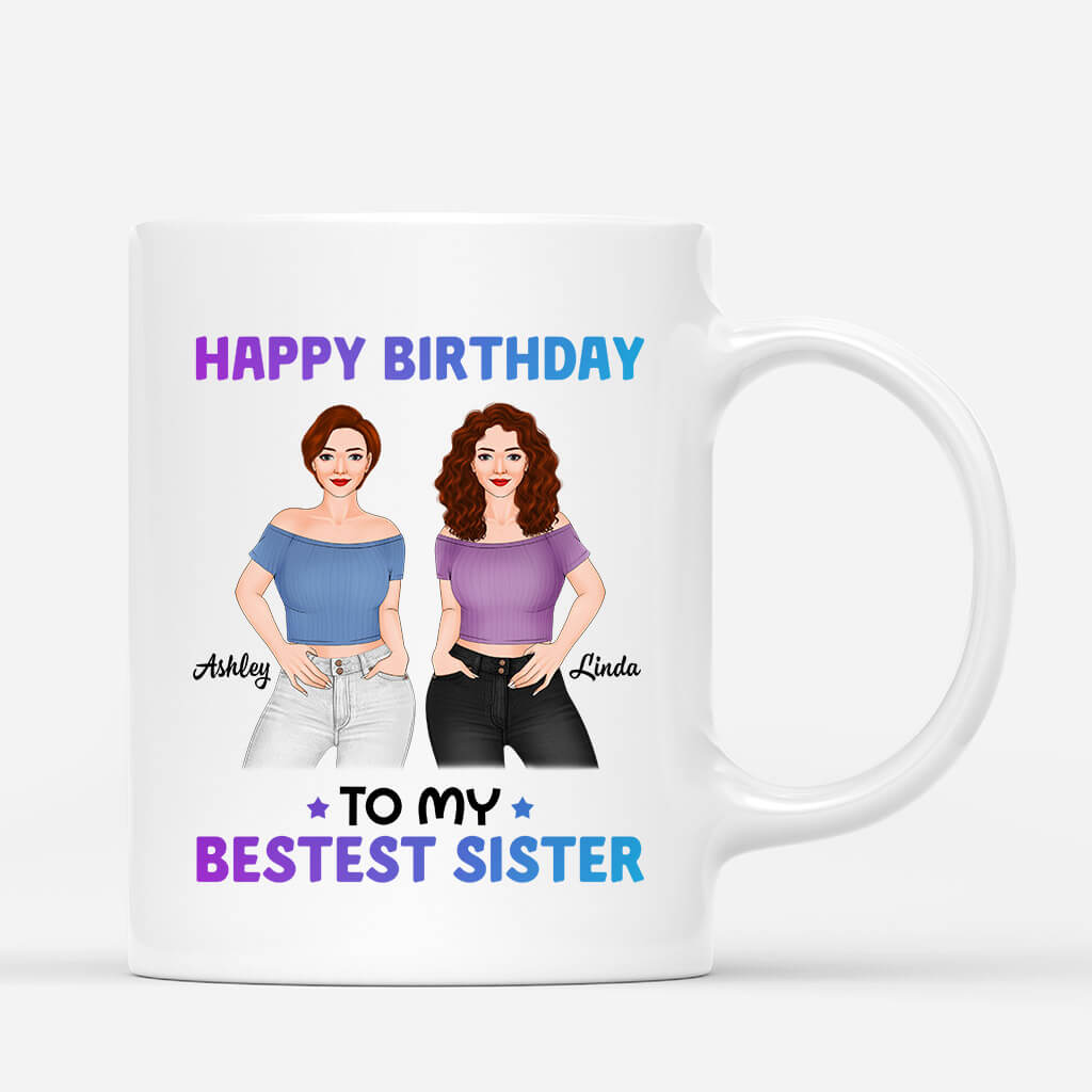 1068MUS1 Personalized Mugs Gifts Birthday Sister