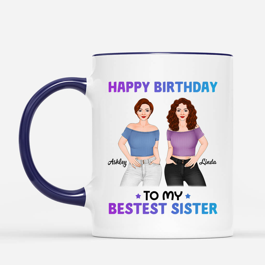 1068MUS2 Personalized Mugs Gifts Birthday Sister