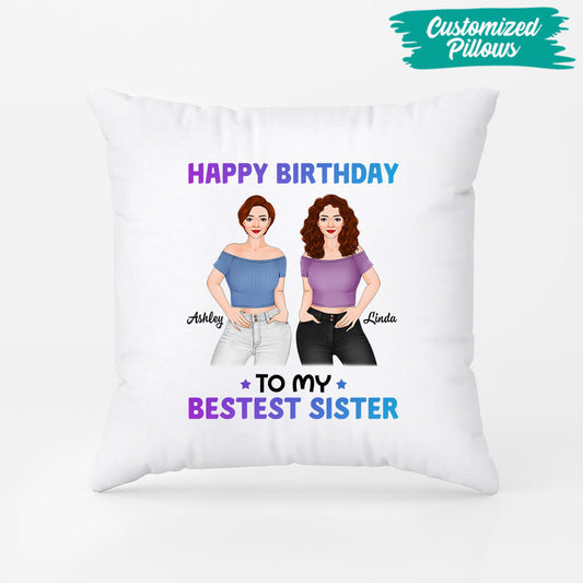 1068PUS1 Personalized Pillows Gifts Birthday Sister