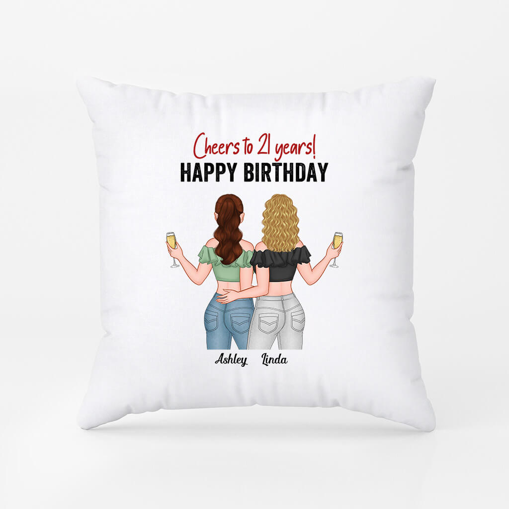 1070PUS1 Personalized Pillows Gifts Cheers Birthday Her