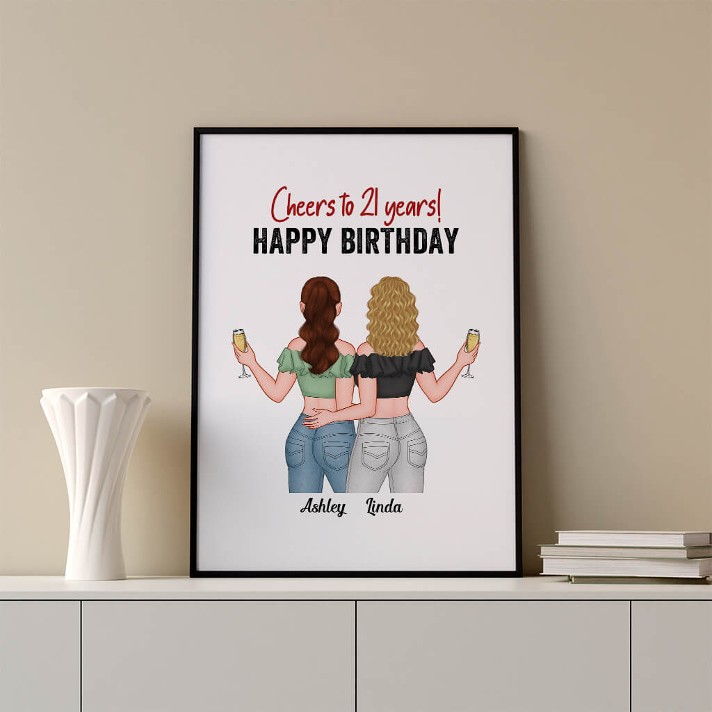 1070SUS3 Personalized Poster Gifts Cheers Birthday Her