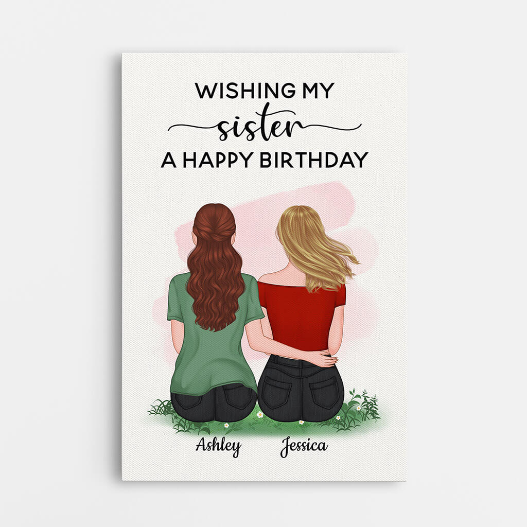 1071CUS1 Personalized Canvas Gifts Birthday Sister