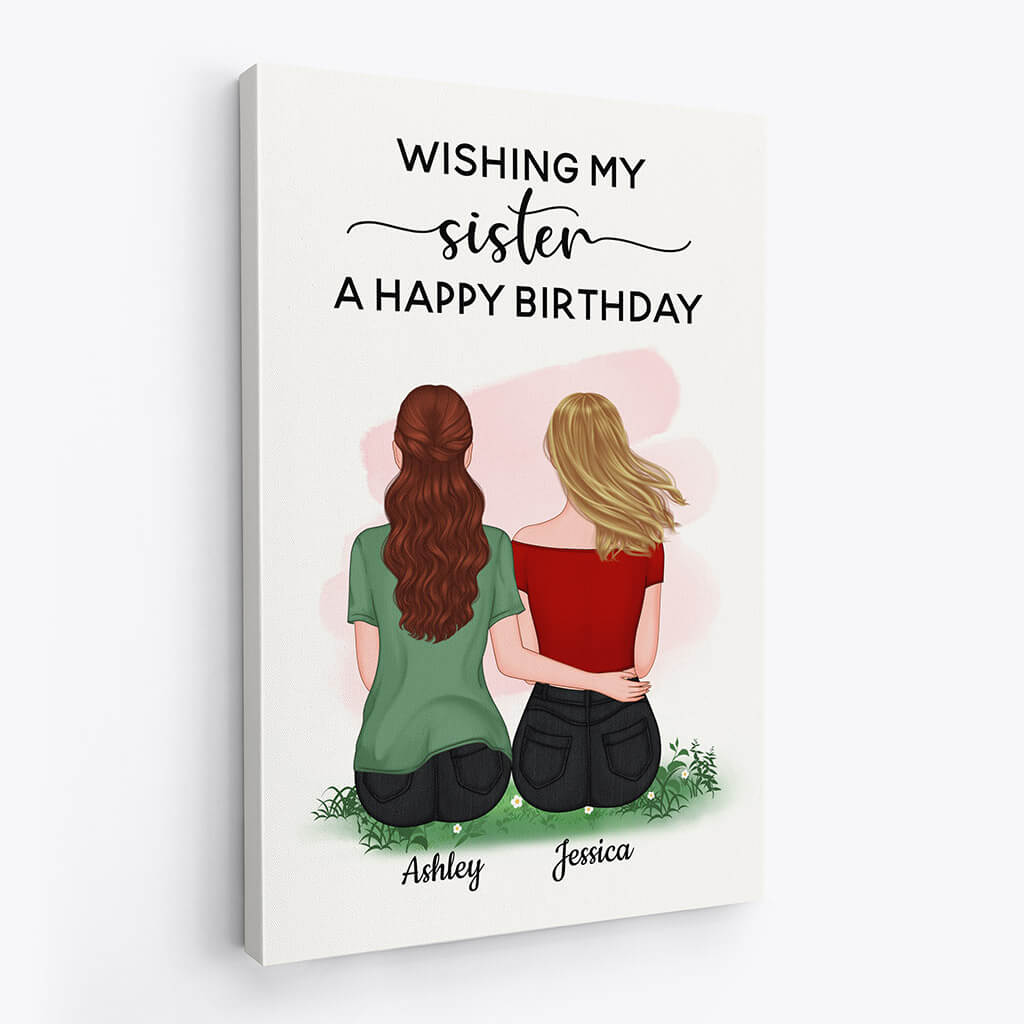 1071CUS2 Personalized Canvas Gifts Birthday Sister