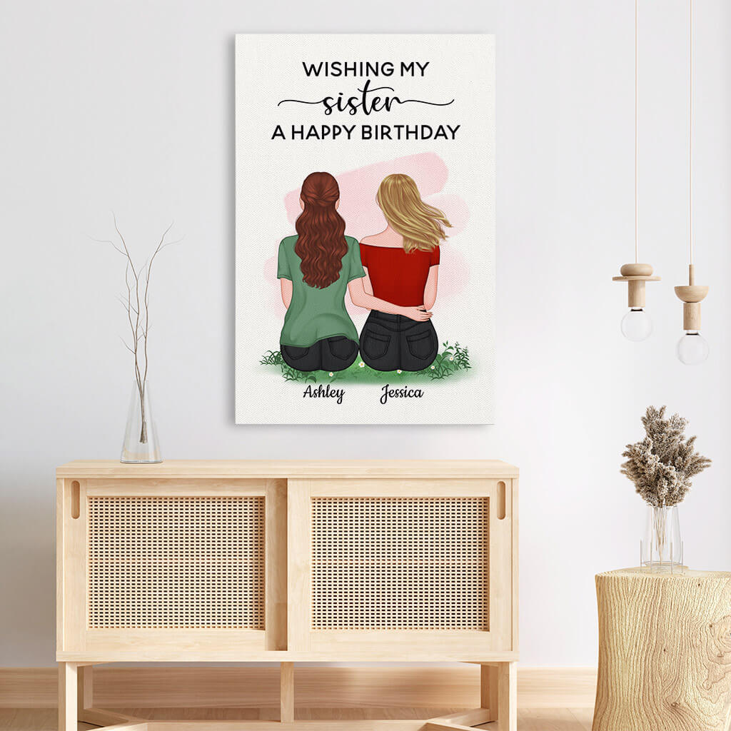 1071CUS3 Personalized Canvas Gifts Birthday Sister