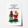 Personalized Wishing My Sister A Happy Birthday Poster