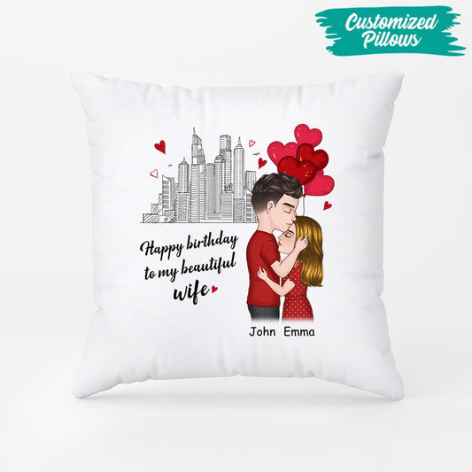 1072PUS2 Personalized Pillows Gifts Birthday Wife
