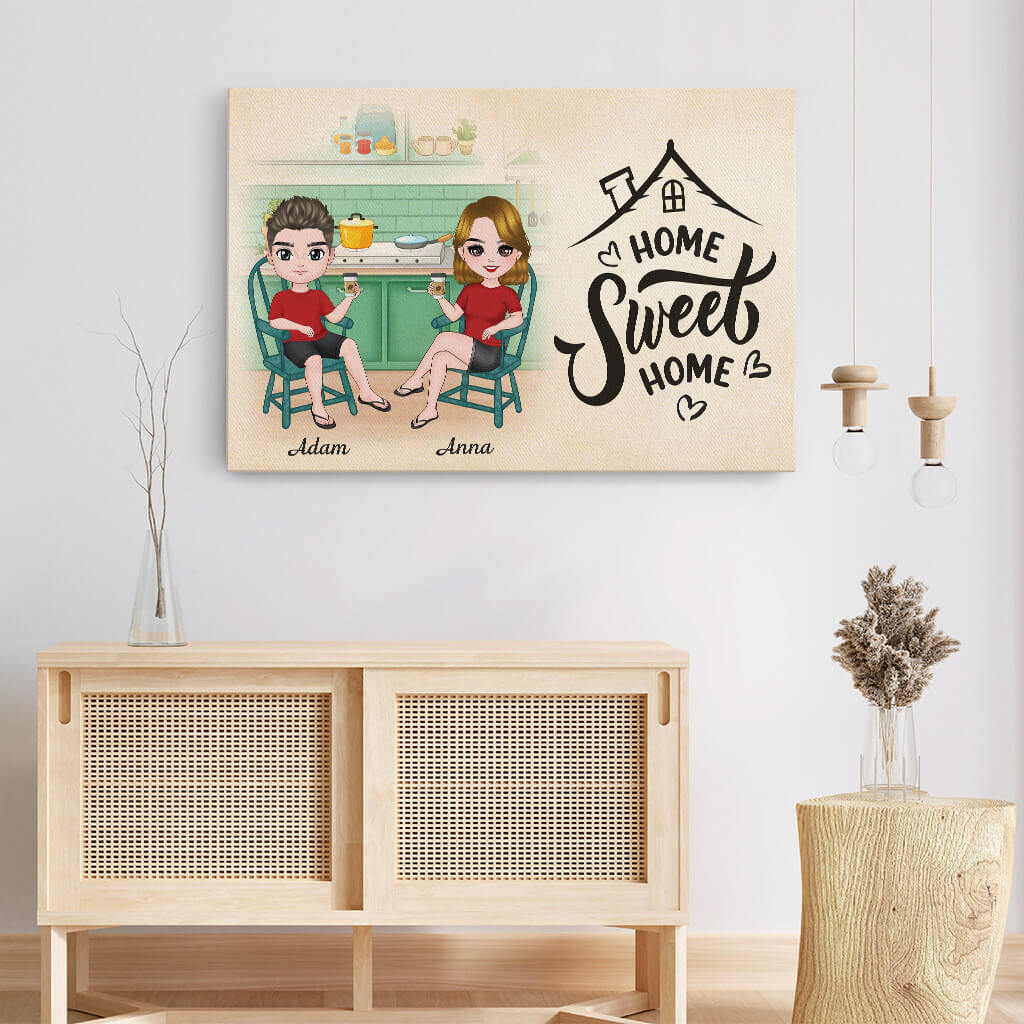 1077CUS3 Personalized Canvas Gifts Home Housewarming Family