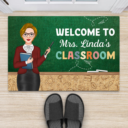 1081DUS2 Personalized Doormats Gifts Classroom Teacher