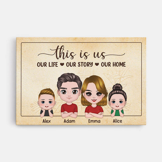 1083CUS1 Personalized Canvas Gifts Home Family