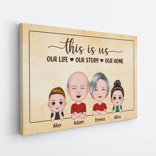 1083CUS2 Personalized Canvas Gifts Home Family