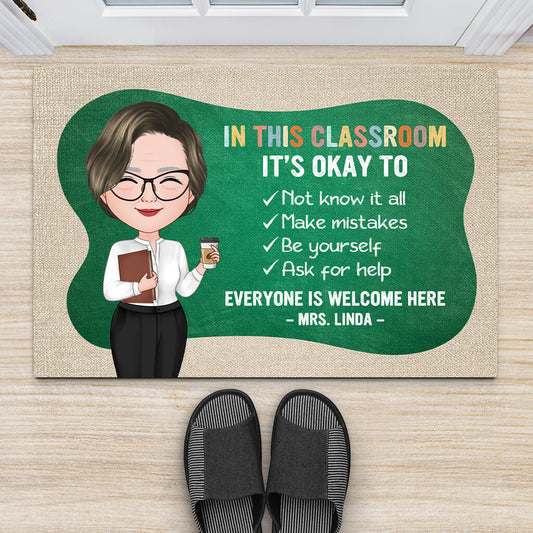 1084DUS2 Personalized Doormats Gifts Classroom Teacher