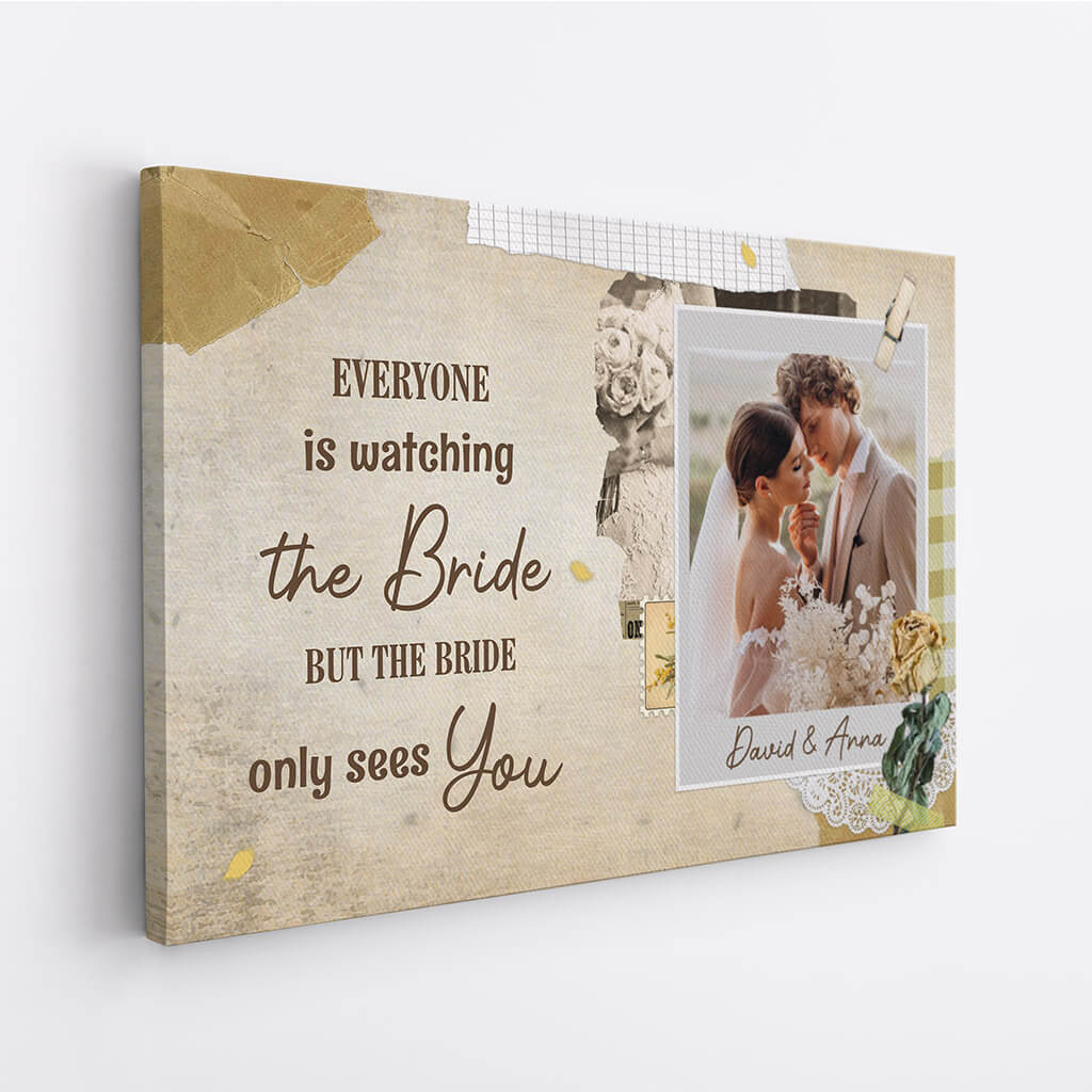 1088CUS2 Personalized Canvas Gifts Couple Wedding Bride Groom