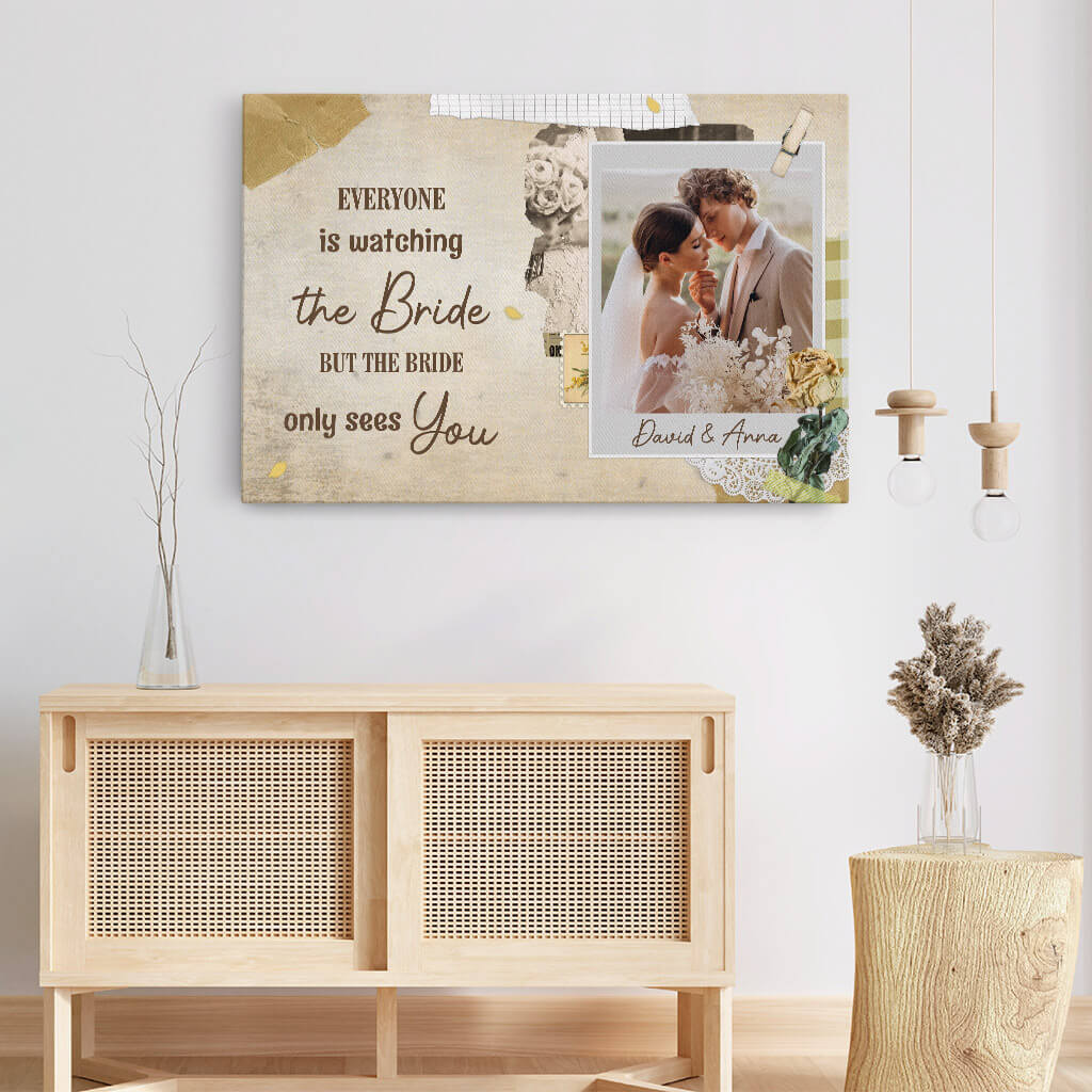 1088CUS3 Personalized Canvas Gifts Couple Wedding Bride Groom