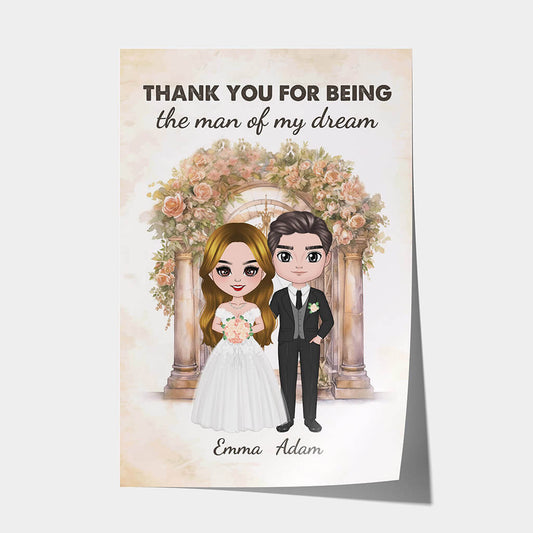 1089SUS1 Personalized Posters Gifts Thank You Couple Husband