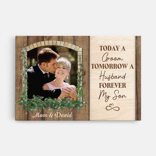 1090CUS1 Personalized Canvas Gifts Wedding Mother Groom