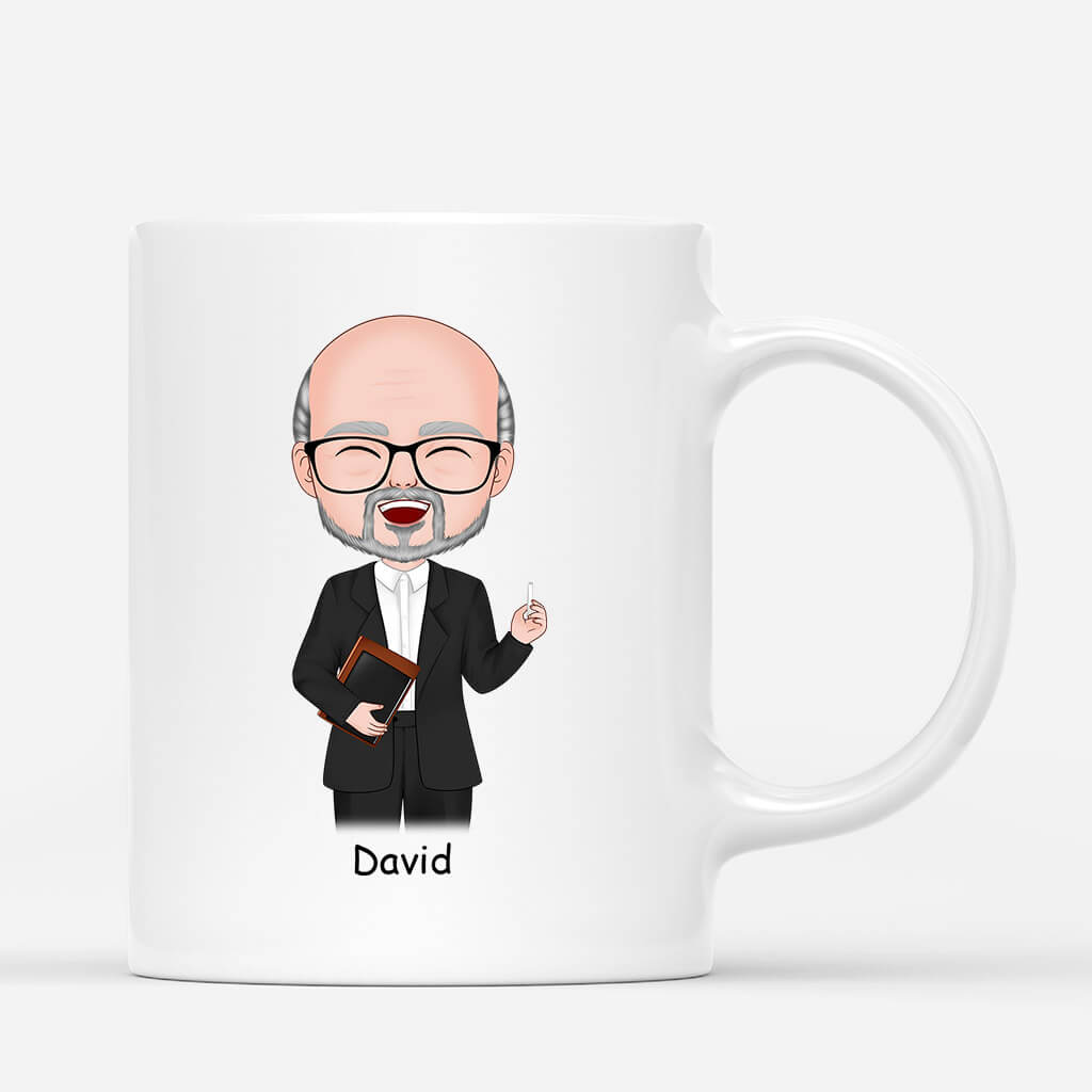 Custom Male Teacher Coffee Mug With Caricature From Photo