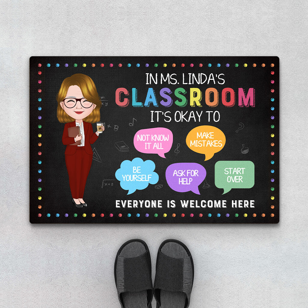 1101DUS1 Personalized Doormats Gifts Classroom Teacher