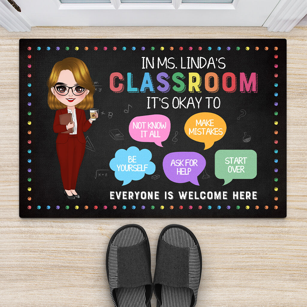 1101DUS2 Personalized Doormats Gifts Classroom Teacher
